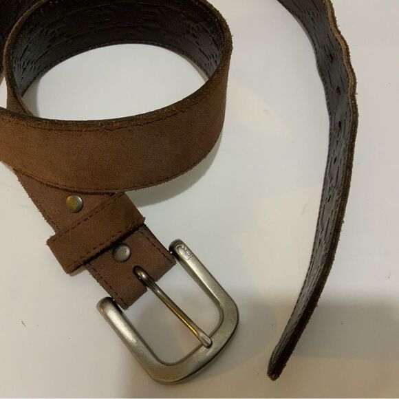 Red Dirt Hat Co. Leather suede tooled Belt brown size 38 main image 5